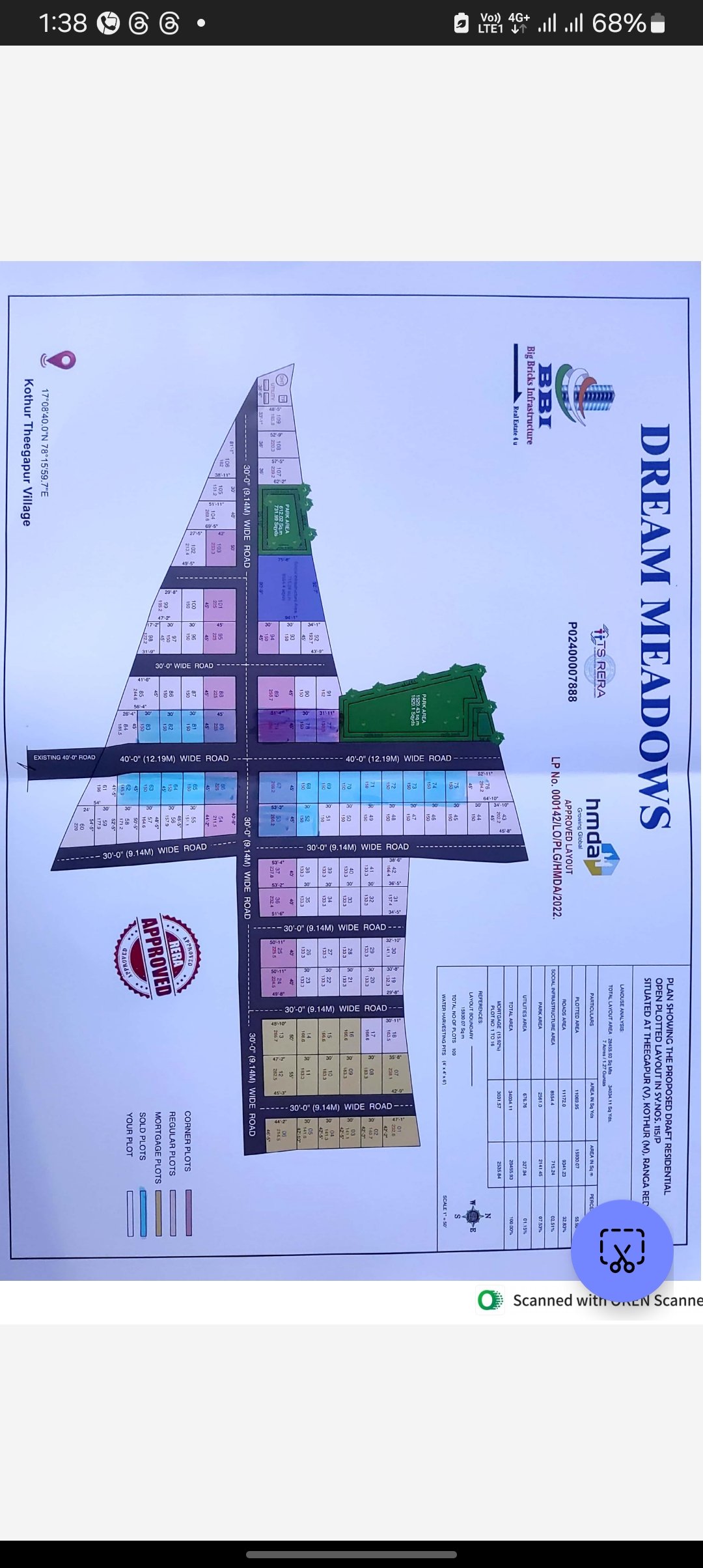 Dream meadows kothur  Floor plan